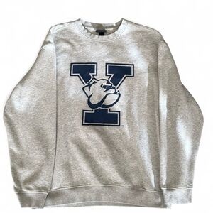 H&M Gray Crewneck Sweater with Blue Logo